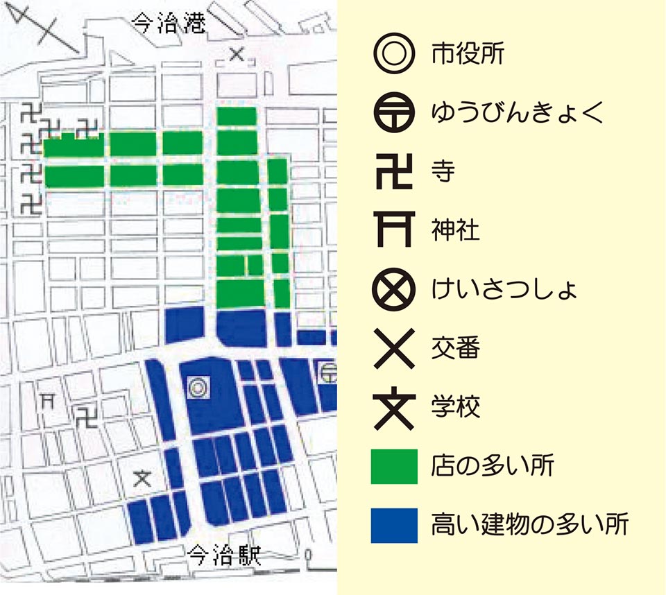 市役所近くの地図